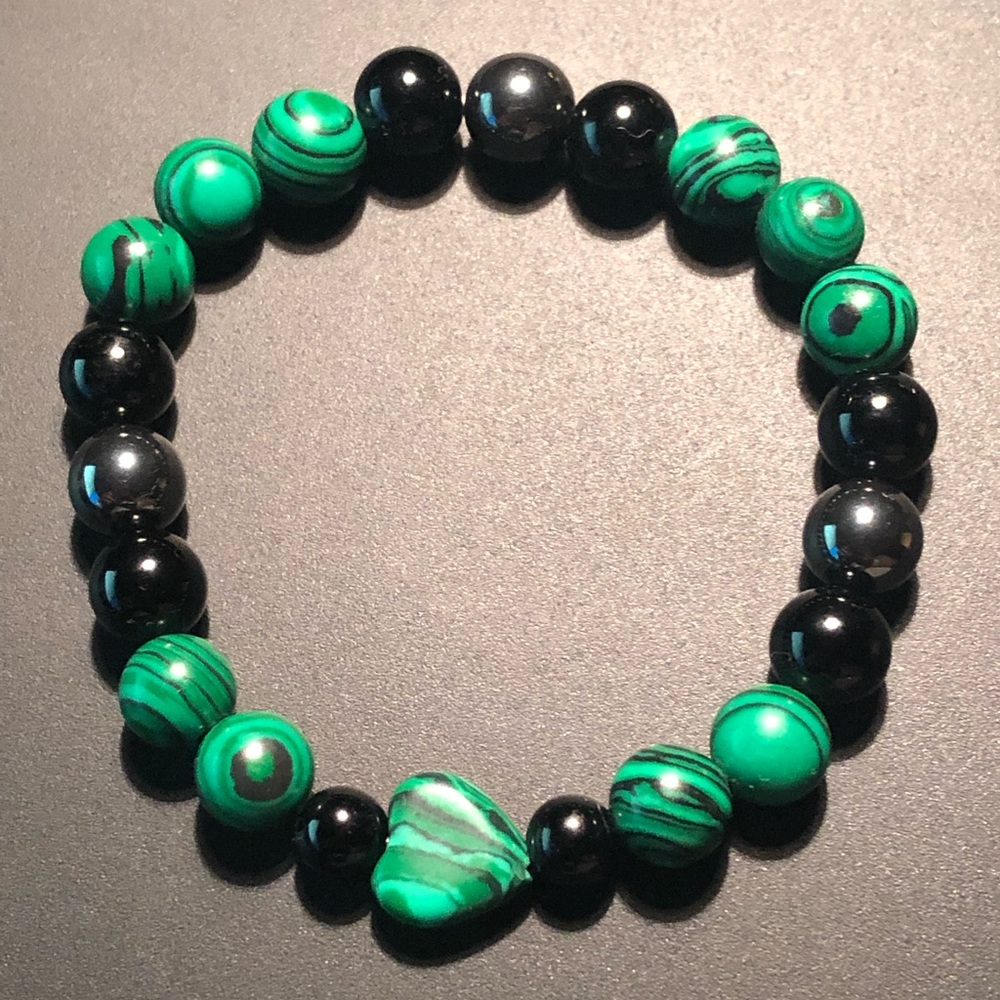 Triple Protection Malachite Bracelet